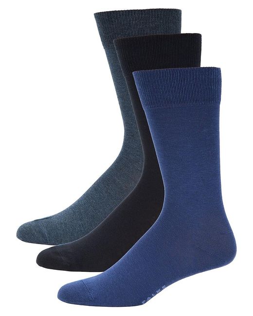 Falke Blue Happy Box 3-Pack Solid Socks for men