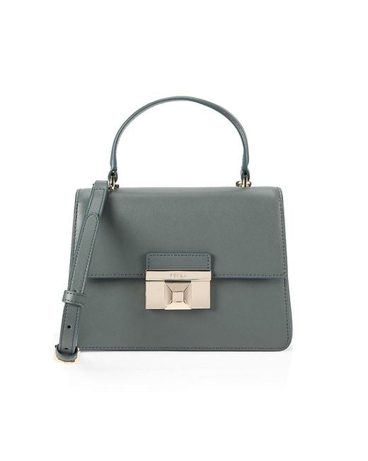 Furla Blue Venere Mini Leather Satchel