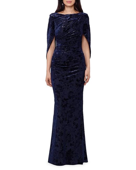 Betsy & adam sequined deals gown