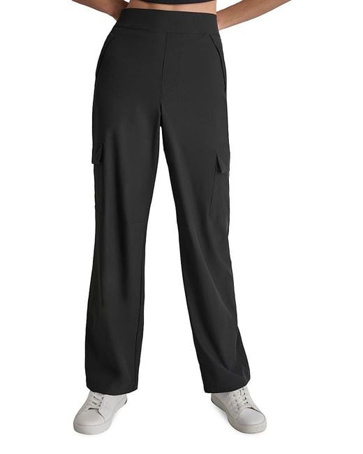 DKNY Black Straight Leg Cargo Pants