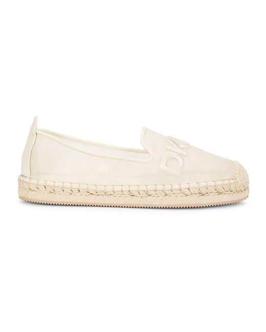 DKNY Natural Malladra Embroidered Logo Espadrilles