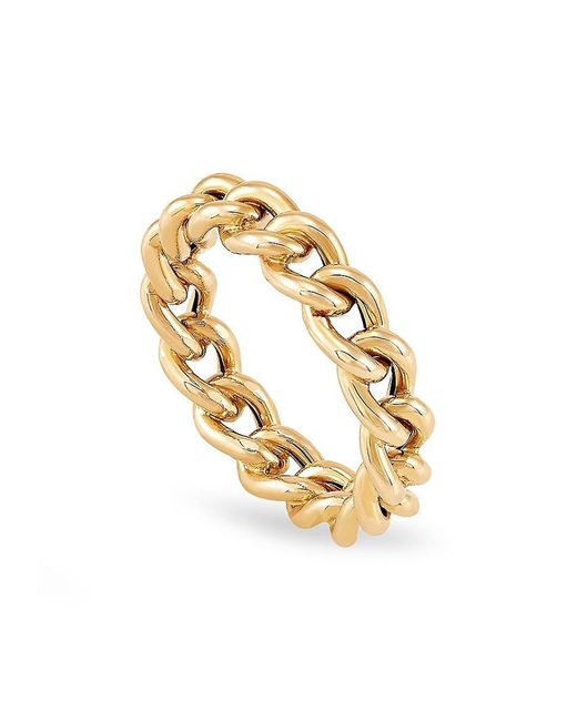 Saks Fifth Avenue Metallic 14k Yellow Gold Curb Chain Band Ring