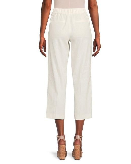Vince Black Cropped Tapered Pull-On Pants