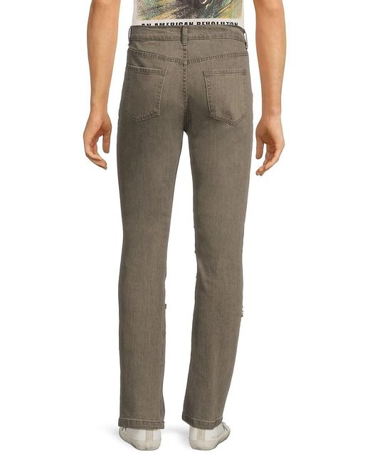 Reason Gray Hughes High Rise Frayed Jeans for men