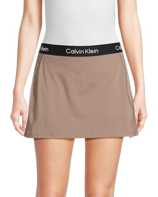 Calvin A Waistband Line Mini Lyst in Skirt Klein | Black Logo