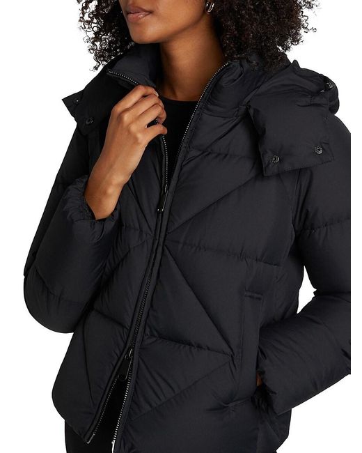 Mercer Collective Black Scotty Hooded Down Puffer Coat