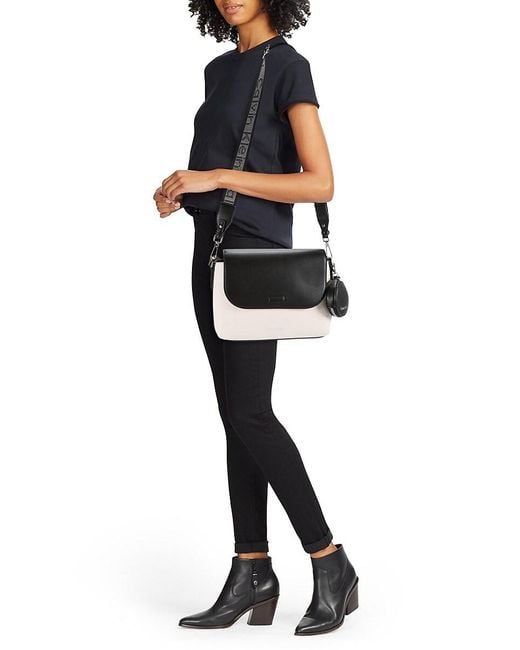Calvin Klein Black Millie Two Tone Shoulder Bag