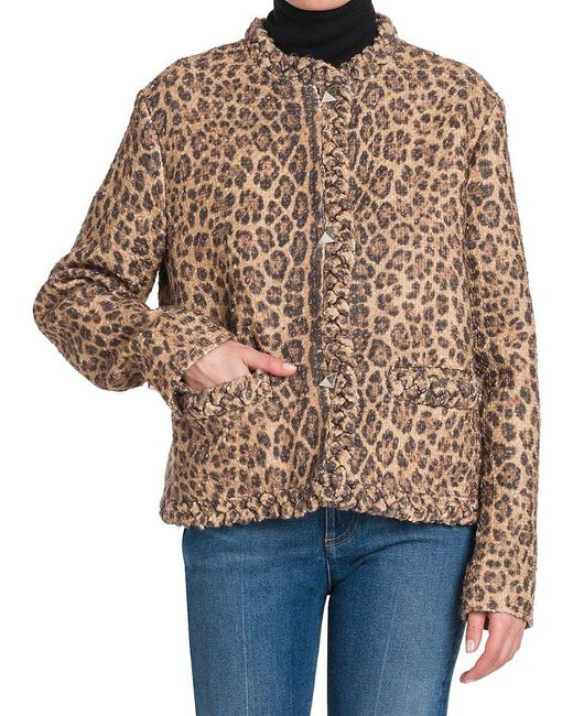 Valentino Garavani Multicolor Cheetah Print Wool Jacket