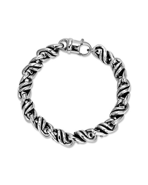 Eye Candy LA Metallic Henry Silvertone Titanium Bracelet for men
