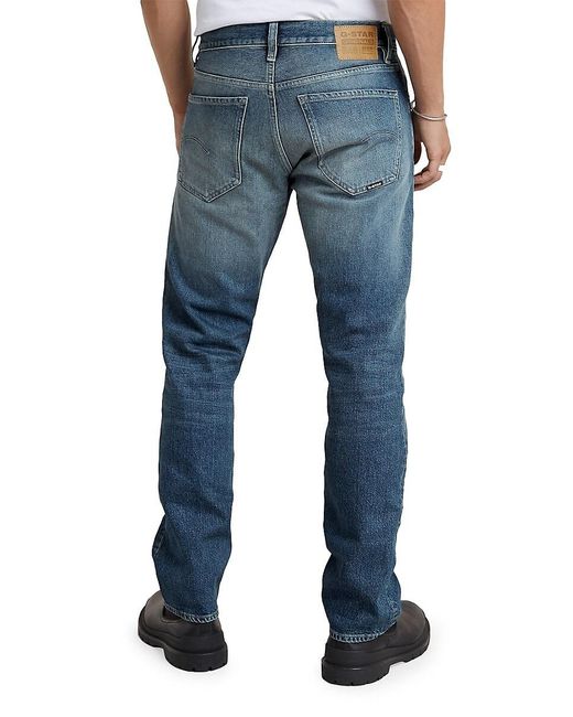 G-Star Blue Mosa Straight-Leg Jeans for men