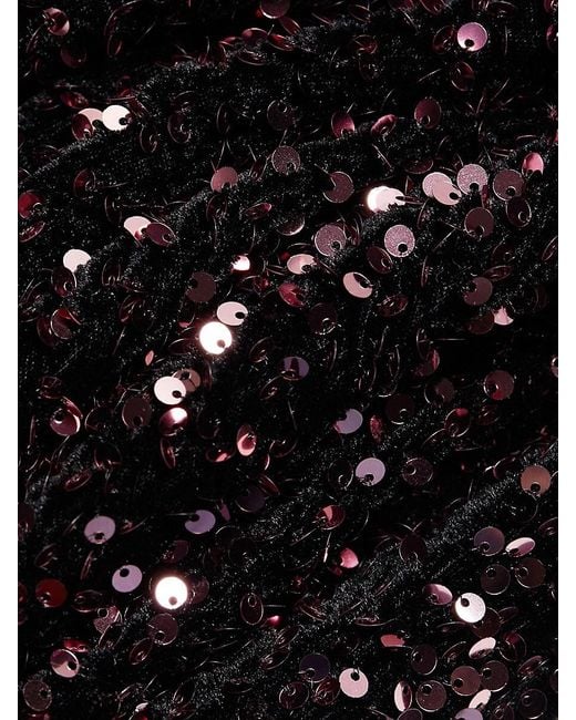 Tahari Black The Robin Sequined Midi-Dress