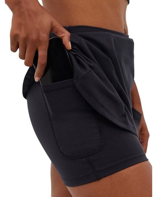 Bench Gray Solid A-Line Skorts