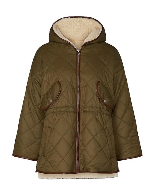 Maje Green Gangzim Quilted Coat
