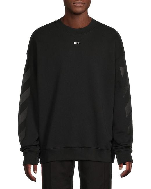 Off-White c/o Virgil Abloh Black Cornely Diags Skate Crewneck Sweatshirt for men