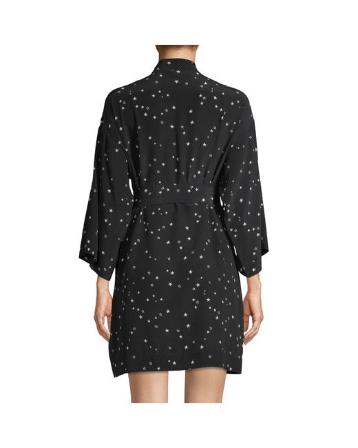 UGG Star print Silk Robe in Black Lyst