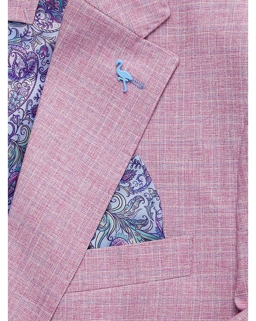 Tailorbyrd Pink Textured Blazer for men