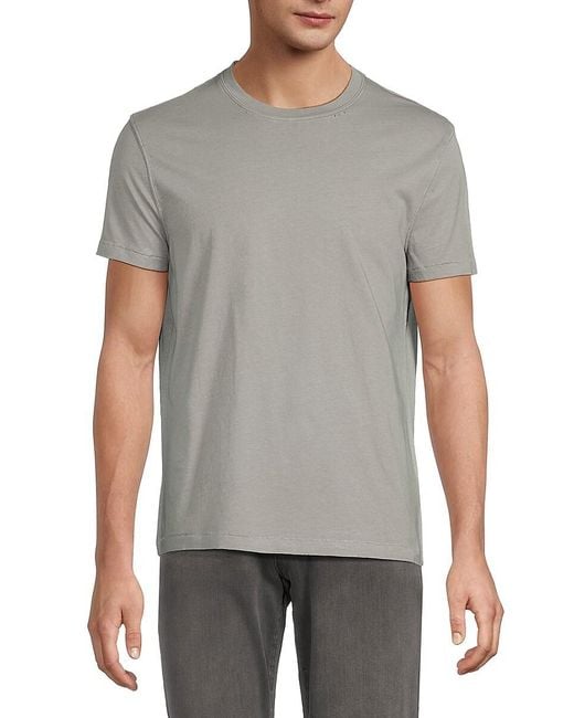 Zadig & Voltaire Gray Jimmy Crewneck Cotton T-Shirt for men