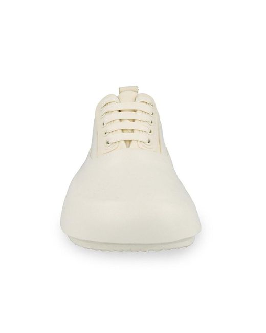Ambush White Leather Mix Low-Top Sneakers