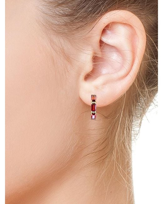 Effy Multicolor 14K, Garnet & Diamond Huggie Earrings