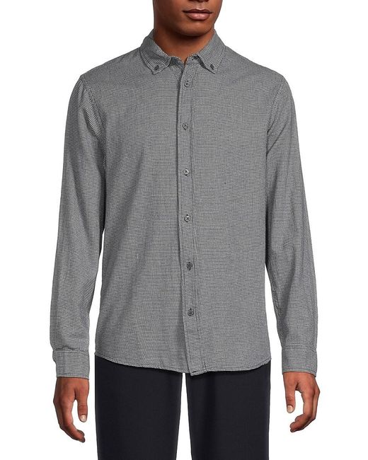 Slate & Stone Gray Micro Check Shirt for men