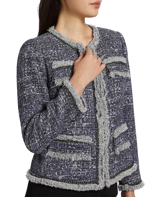 Kobi Halperin Gray Keaton Tweed Single-Breasted Jacket