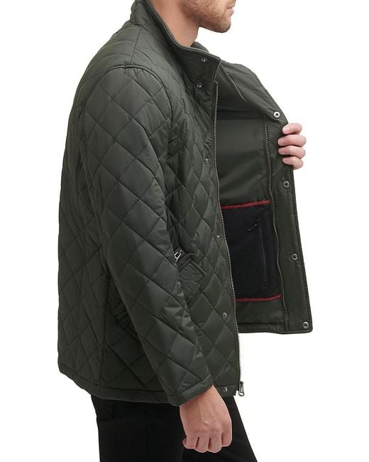 Cole Haan Brown Diamond-quilted Barn Jacket for men
