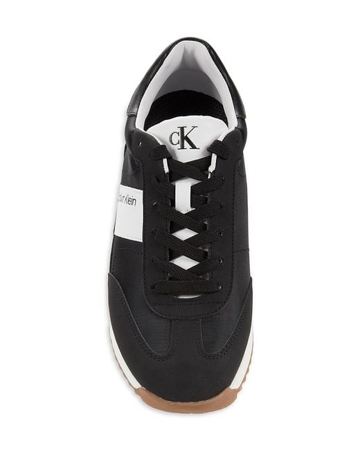 Calvin Klein Black Galent Casual Low-Top Sneakers for men