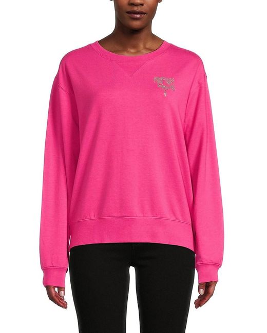 Karl Lagerfeld Pink Drop Shoulder Sweatshirt