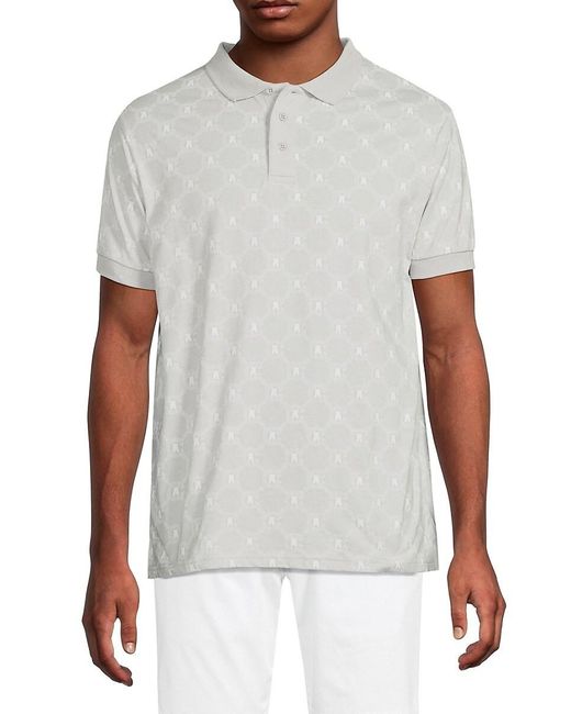 Crooks and Castles White Monogram Polo for men