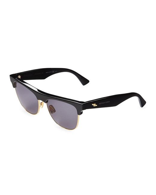 Bottega Veneta Black 55mm Browline Sunglasses