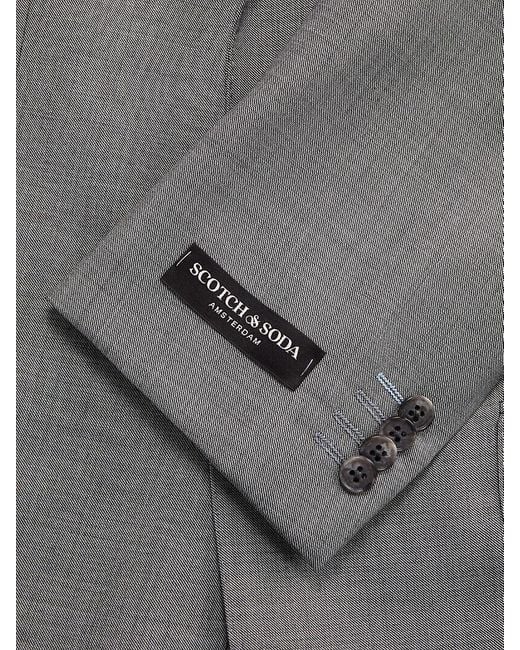 Scotch & Soda Gray Tribeca Fit Wool Suit for men
