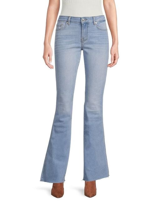 7 For All Mankind Blue Faded Bootcut Jeans