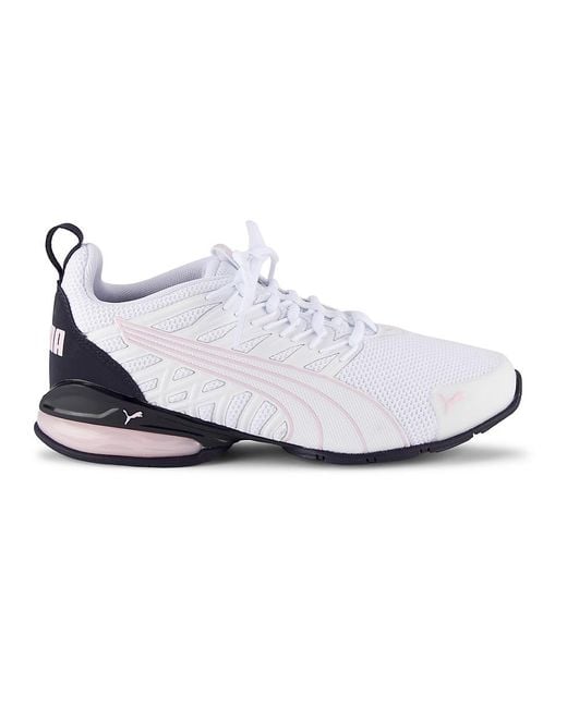 PUMA White Voltaic Evo Low-Top Running Sneakers
