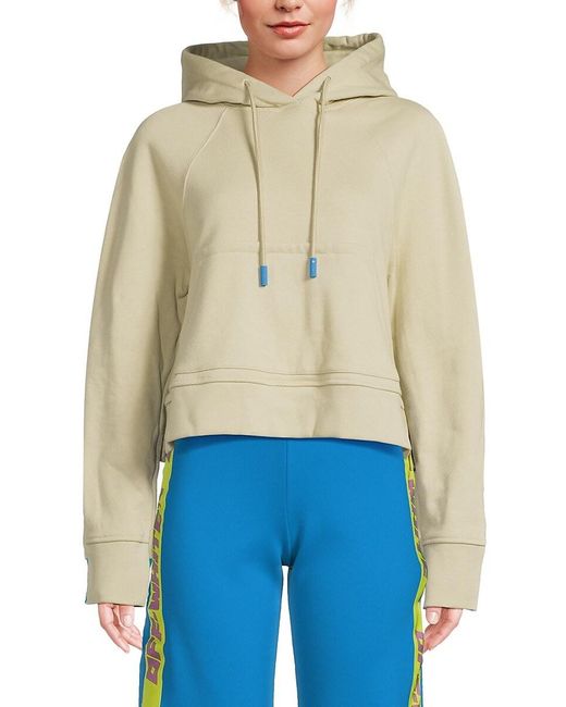 Off-White c/o Virgil Abloh Blue Monogram Cropped Hoodie