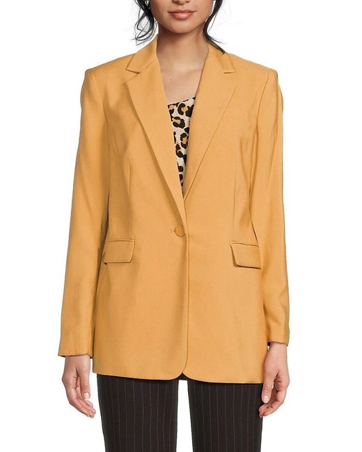 DKNY Orange Single-Button Blazer