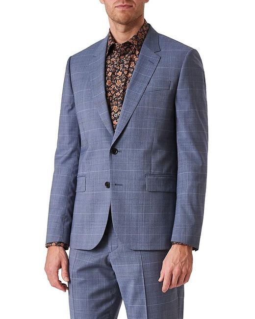 Paul Smith Blue Wool Soho-Fit Suit for men