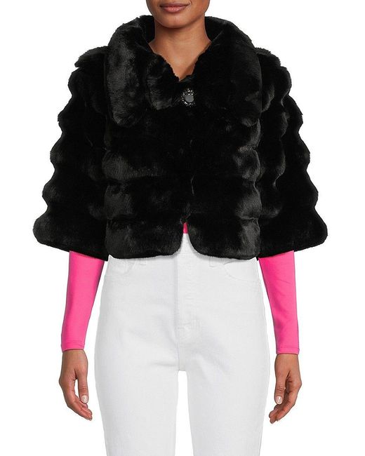 Belle Fare Faux Fur Bolero Jacket in Black Lyst