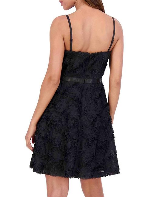 Kensie Blue Floral Fit & Flare Minidress