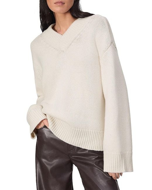Rag & Bone White Danica Wool & Cashmere Sweater
