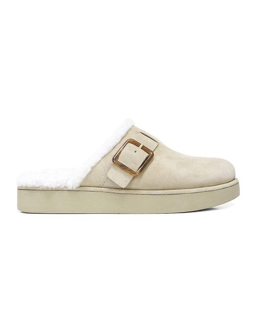 vince camuto shearling mules