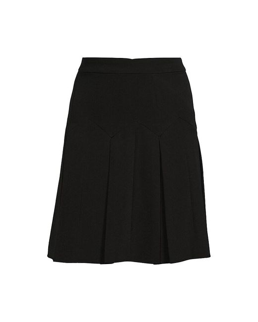 Karl Lagerfeld Black Pleated Tab Mini Skirt