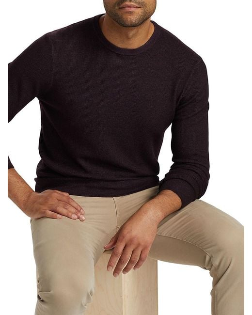 Saks Fifth Avenue Blue Collection Garment-Dyed Crewneck Sweater for men
