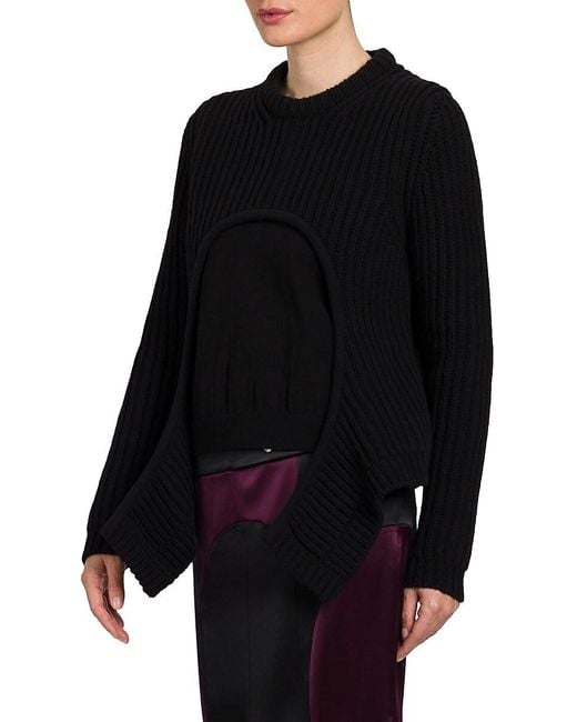 Off-White c/o Virgil Abloh Black Layered Crewneck Sweater