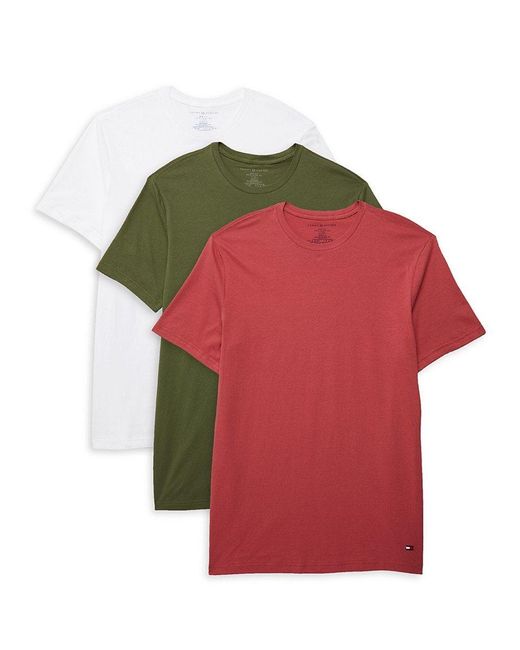 Tommy Hilfiger 3-pack Classics Crewneck T Shirts in White for Men | Lyst