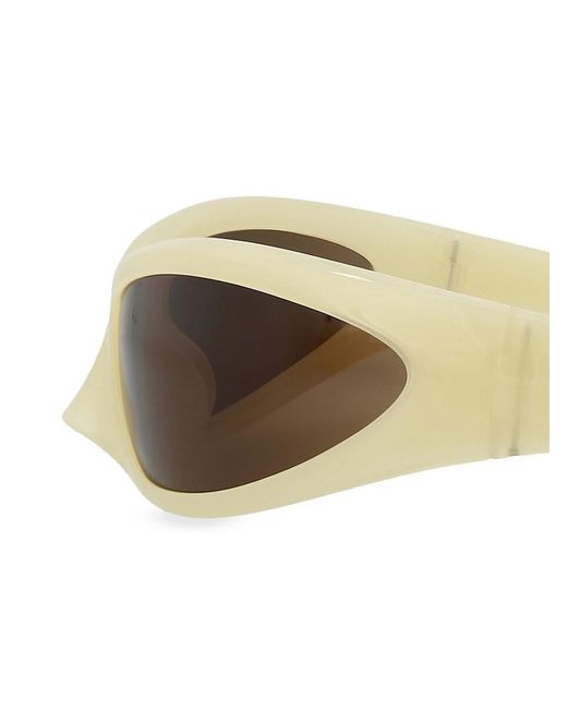 Balenciaga Natural 80mm Shield Sunglasses