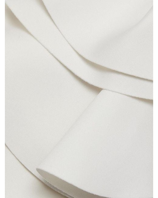 Alice + Olivia Blue Tawny Ruffle Bodysuit