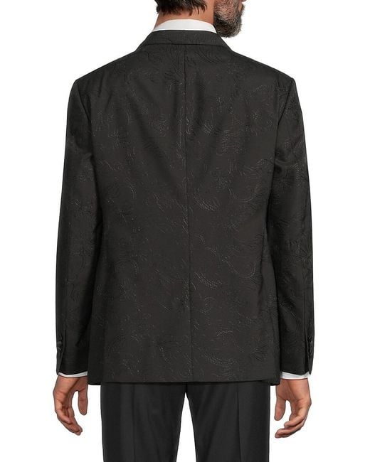 Giorgio Armani Black Embroidered Dinner Jacket for men