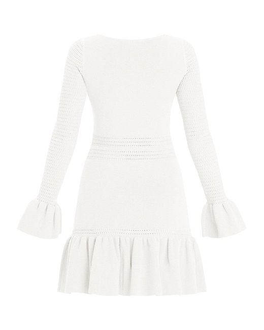 Hervé Léger White The Colette Knit Minidress