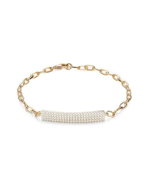 Saks Fifth Avenue 14k Yellow Gold & 0.58 Tcw Diamond Link Bracelet in