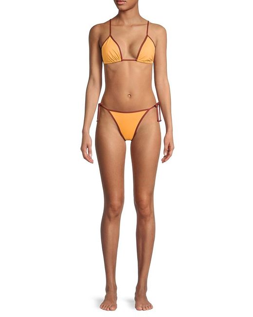 WeWoreWhat Orange Tie Bikini Bottom